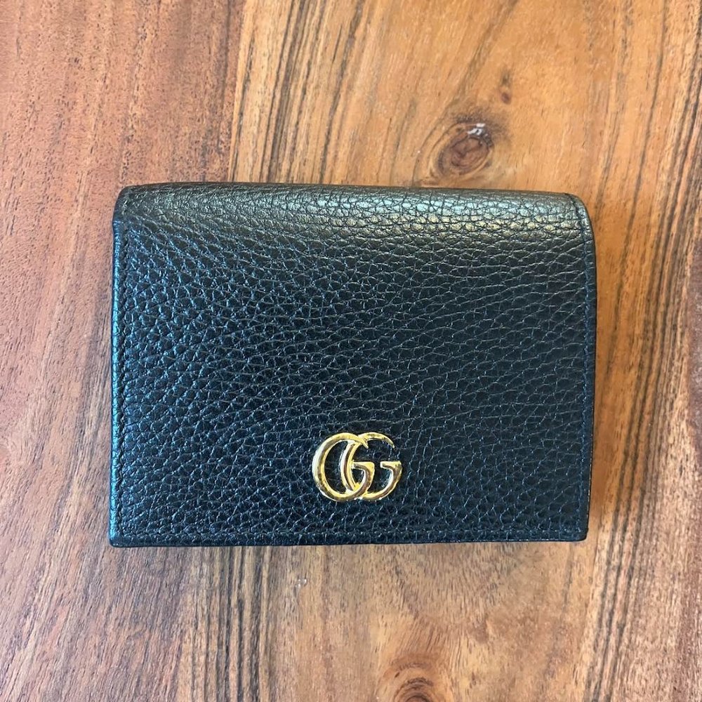 Gucci Black Leather Card Case